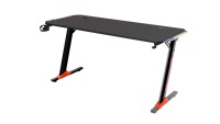 Bureau PC électrique réglable en hauteur AOR Esports en bois et métal, design moderne rose avec LED RGB, montage facile, modèle CX pour joueurs et usage domestique