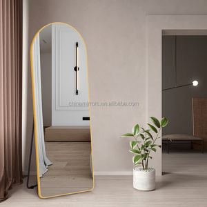 <span class=keywords><strong>Miroir</strong></span> de sol debout fait à la main de grande longueur de <span class=keywords><strong>pied</strong></span> en forme de rectangle en verre d'arc de taille standard - Product Image 2