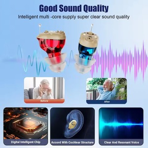 Audífono digital recargable, tono ajustable, el mejor amplificador de sonido, audífono BTE portátil para personas mayores sordas