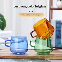 Mug à café en verre nordique à double paroi résistant à la chaleur, vente en gros directe d'usine, pour usage domestique, thé, lait