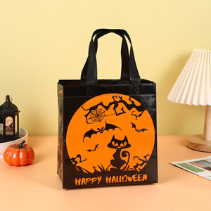 Sacs à friandises en non-tissé pour enfants, avec ruban et corde, couleurs personnalisables, pour Halloween - Product Image 5