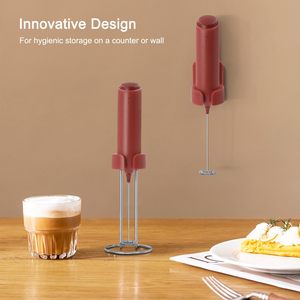 Espumador de leche nano ecológico de plástico recargable, eléctrico de montaje en pared Espumador de café, mezclador de bebidas de mano, fabricante de espuma para café - Product Image 2