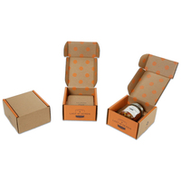 Boîte d'expédition en carton ondulé personnalisée avec logo pour pots de bougies en verre Mason, avec insert