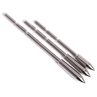 ID 3.2mm Insert en acier inoxydable flèche Point 80/100/120Grains pour tir à l'arc bricolage tête de flèche