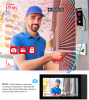 Moniteur d'intérieur tactile de 7 pouces 1080p 4 fils Tuya Wifi vidéo sonnette interphone déverrouillage visuel