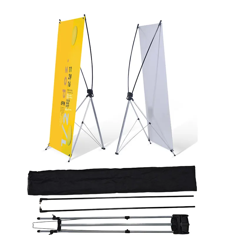 Groothandel Tentoonstellingsstands X Frame Banner Stand Display Reclame Aluminium Standaard Maat 60X160 Cm 80X180 Cm
