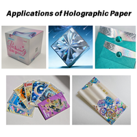 Film de lamination holographique en carton métallisé de qualité supérieure, directement de l'usine, papier holographique pour la conception de boîtes de luxe pour vin, parfum et cosmétiques
