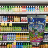 Sachets en plastique personnalisés pour boissons liquides avec paille, pour machine de remplissage de jus en aluminium, pochettes verticales à bec verseur