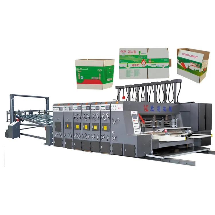 Automatic carton box flexo printing machine cardboard slitting machine