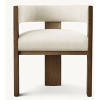 Chaise de salle à manger de luxe avec structure en bois de frêne et revêtement en tissu haut de gamme, mobilier design d'inspiration scandinave