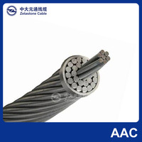 Cables AAC trenzados concéntricamente de calidad, conductores duros, todos los cables conductores de aluminio para transmisión aérea