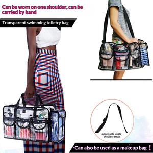 Bolsa de Cosméticos Portátil Tridimensional Transparente de PVC con Cierre, Estuche Plegable para Lápices, Embalaje Duradero Resistente al Agua - Product Image 2