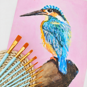 Artecho Pinceau pour la peinture artistique Manche en plastique Pinceau en <span class=keywords><strong>nylon</strong></span> pour la peinture acrylique/aquarelle/gouache/huile - Product Image 4