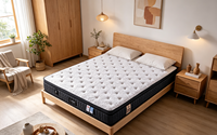 Matelas Populaire 30 cm (12 pouces) à ressorts ensachés, en mousse à mémoire de forme souple, roulé, pour hôtel, tailles King et Queen