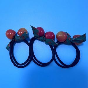 Coletero grande con diseño de cereza estilo coreano, coletero para niña, coletero popular, coletero para mujer, venta al por mayor - Product Image 4