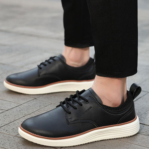 Scarpe Oxford Derby in Ecopelle per <span class=keywords><strong>Uomo</strong></span>, con Lacci e Suola Ondulata, Leggere e Comode per Uso Quotidiano e Business - Product Image 2