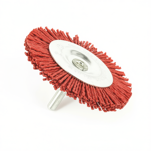 Ttake Nylon Circular Brush 80mm Red 6mm Shaft 4500rpm <b>Abrasive</b> <b>Tool</b> - Product Image 2
