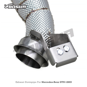 Downpipe sur mesure en stock pour Mercedes-Benz AMG GT50/GT53 3.0T 2019-2023, en acier inoxydable 304 Boska, tuyaux d'échappement - Product Image 2