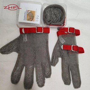 Gants en maille d'acier inoxydable pour boucher, protection anti-coupure avec style de tissage uni, service de traitement de découpe - Product Image 6