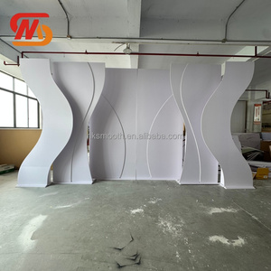 SMOOTH New Style Event Stage PVC <b>Backdrop</b> Design 3D White Wedding Arch <b>Backdrop</b> Panel With LED Light - Product Image 3