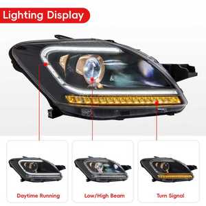 ชุดไฟหน้ารถยนต์ LED รุ่นอัพเกรด พร้อมไฟวิ่งกลางวันแบบดัดแปลง สำหรับขายส่งจากโรงงาน อะไหล่ไฟหน้ารถยนต์ LED ปรับมุมไฟได้ - Product Image 1