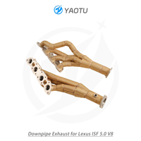 Collecteurs d'échappement droits en acier inoxydable de haute qualité YT pour Lexus ISF 5.0 V8 avec isolation dorée