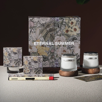 Boîte d'emballage de bougie avec logo personnalisé pour bocaux de diffuseur de bougie fantaisie de luxe avec couvercle et boîtes d'emballage 10oz