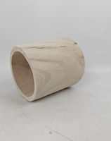Pot de fleurs en bois massif rustique fabriqué en usine 18x21cm, jardinière en bois de couleur naturelle pour la décoration intérieure et le jardinage