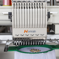 Machine à broder HONRAIN professionnelle informatisée à moteur haute puissance, 2 têtes, pour casquettes plates et t-shirts, options personnalisées