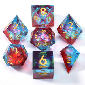 Best-seller Jeu de dés à noyau liquide DND Dés polygonaux en résine avec arêtes vives Jeu de société <span class=keywords><strong>RPG</strong></span> Dragon et Dungeon Dés pointus personnalisés - Product Image 2