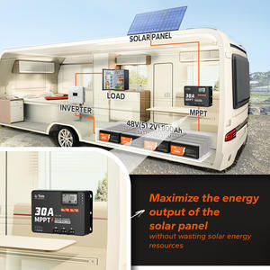 Mppt 12v/24v 99% ट्रैकिंग प्रौद्योगिकी प्रभार नियंत्रक 98% पीक रूपांतरण दक्षता सौर चार्ज नियंत्रक - Product Image 2