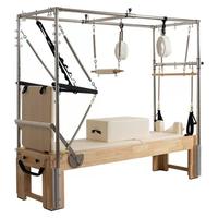 Cama Cadillac de Roble Ecológica Modelo 2026: Entrenador 3 en 1 para Gimnasios y Estudios de Pilates