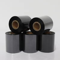 Etiqueta de papel adhesiva 110mm x 300m Cinta de impresión Cinta de resina de cera Tinta para impresoras de transferencia térmica de código de barras
