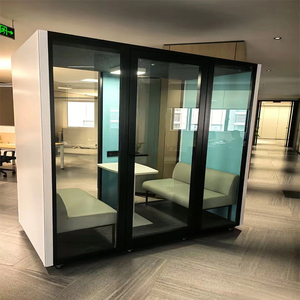 Cabina <span class=keywords><strong>de</strong></span> Trabajo Modular <span class=keywords><strong>de</strong></span> Gran Tamaño para 4 Personas, Cabina Telefónica Ecológica, Cabina Silenciosa con Cerradura <span class=keywords><strong>de</strong></span> Reconocimiento Facial - Product Image 3