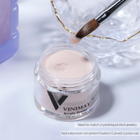 Vinimay Ensemble de couleurs en gel Vente en gros Marque privée 28g Poudre à tremper acrylique pour ongles Poudre pour ongles acrylique pour Nail Art