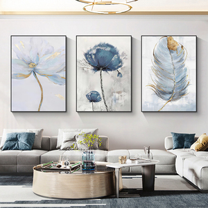 Decoración del hogar arte escandinavo Floral lienzo impresión póster pintura abstracta pared nórdica póster imagen para sala de estar - Product Image 5