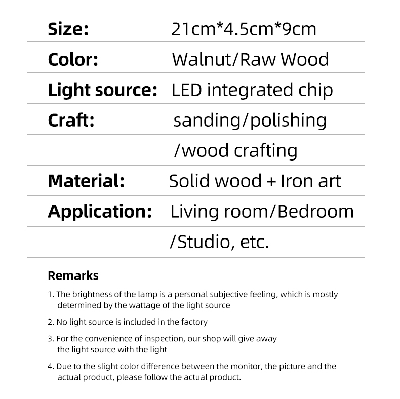 Modern Wall Lights Indoor Lighting Home Room Corridor Decorative Nordic Wooden led Wall Lamp For Bedroom