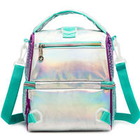 Sac Isotherme Portable en Tissu Oxford à Motif Dessin Animé Sirène pour Enfants et Étudiants – Idéal pour le Déjeuner et les Pique-niques (Vente en Gros)