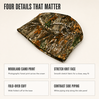 Bonnet Y2K camouflage personnalisé OEM avec revers pliable, tricot extensible, broderie 3D – Idéal pour les voyages, l'hiver, les activités de plein air et le travail – Vente en gros par lot