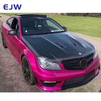 Capot moteur en fibre de carbone EJW AMG de haute qualité, Classe C W204 2011-2013, garantie 1 an, noir, fixation par boulons, protection universelle
