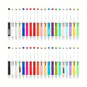 DIY 4-Color Beaded Pen - Fun Multi-Color Ballpoint Pen for Students, Writers & <b>Journaling</b> - Product Image 1