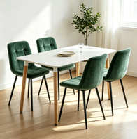 Table à manger de style scandinave, structure en bois massif, meubles pour la maison, table rectangulaire pour salon, restaurant, ensemble de chaises de salle à manger