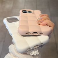 Coque personnalisable DIY tendance pour iPhone 18 17 16 Pro Max, effet nuage 3D, toucher doux, protection intégrale antichoc, couleur unie mignonne