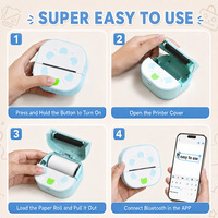 OEM ODM Mini Thermal Label Maker Bluetooth Nirkabel, Printer Stiker Portabel Tanpa Tinta Kustom untuk Usaha Kecil