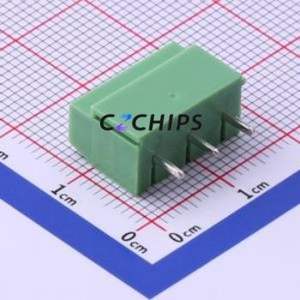 XY126V-5.0-3P Screw Terminal Block Through hole Component (THT),P=5mm Connector 1x3P 5mm Green Through Hole - Product Image 2