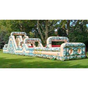 Carrera de obstáculos inflable de camuflaje de 59 pies de largo para adultos, niños, obstáculos y toboganes inflables para eventos de fiesta - Product Image 2