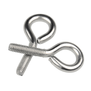 Tornillos de ojo de <span class=keywords><strong>rosca</strong></span> de máquina chapados en zinc Pernos de gancho de bucle cerrado Argollas de anillo redondo para colgar M3 M4 M5 M6 M8 M10 - Product Image 5
