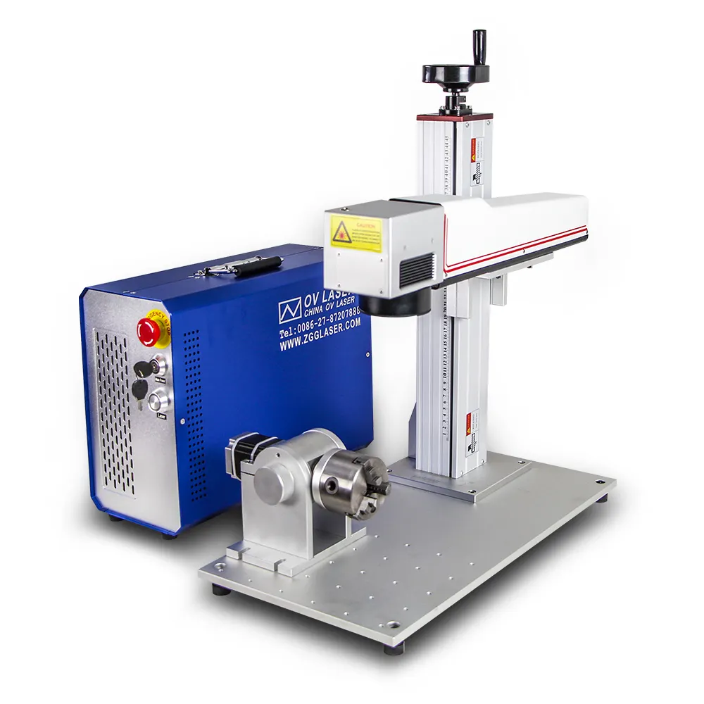 Máquina de marcação de laser flange, máquina de gravação profunda do rolamento do radial da fibra do laser