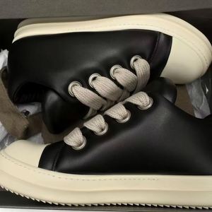OEM High Quality Men's Luxury Black PU Upper Jumbo-Lace Sneakers <b>Big</b> Lace All-Season EVA Midsole Outsole Lining Pu Made in China - Product Image 2