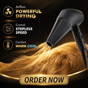 <b>Pet</b> <b>Hair</b> <b>Dryer</b> Force Air Blower Multiple Nozzles for Cats and Dogs - Product Image 6
